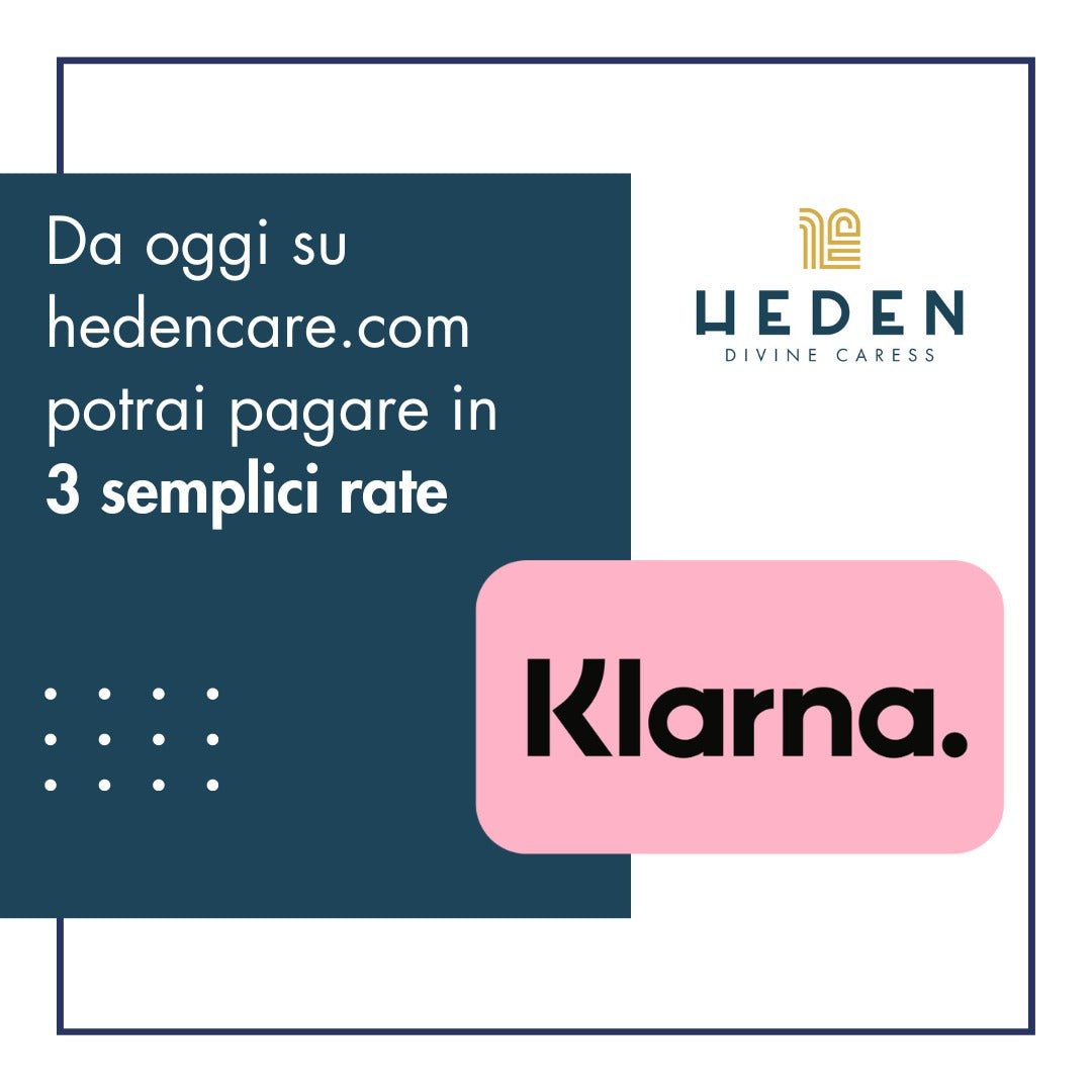 Se acquisti Heden puoi pagare con Klarna - Heden Care